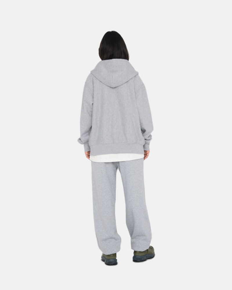 Stussy Stock Logo Sweatpant Women Sweatpants Grey | QNP-0354