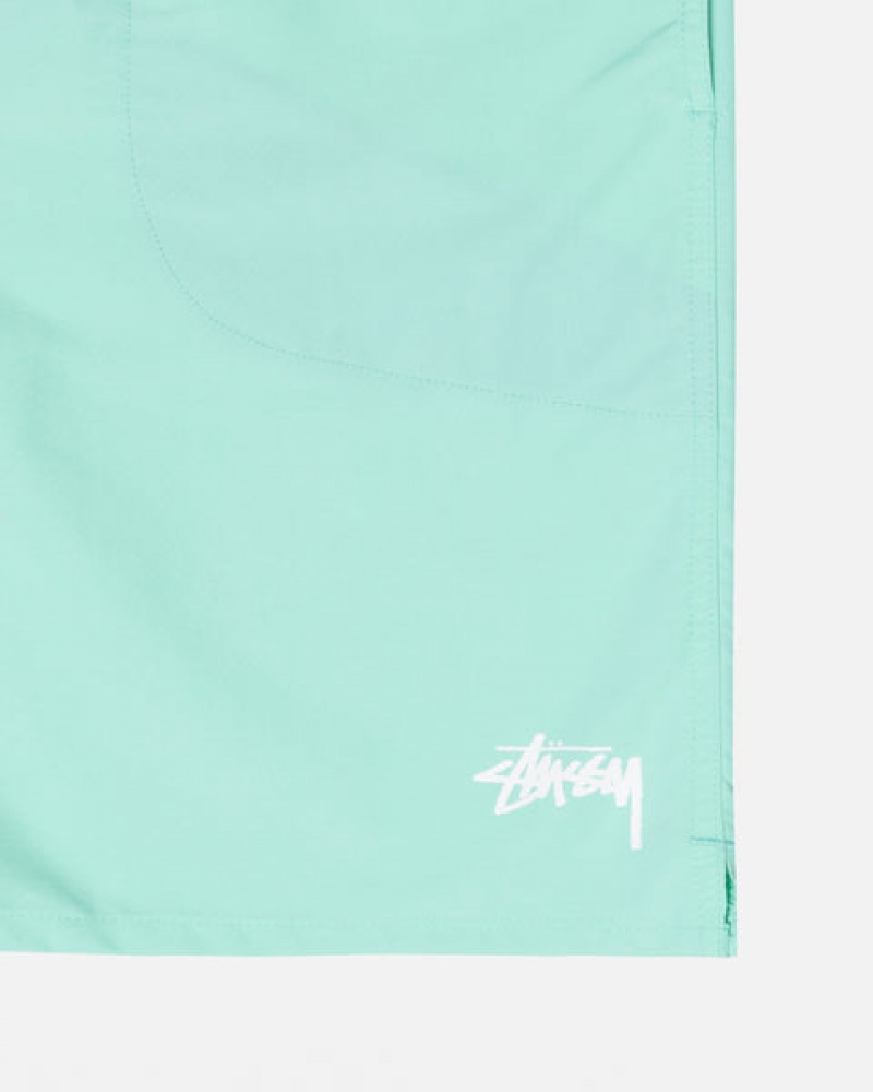 Stussy Stock Water Short Men Swimwear Light Turquoise | AUC-6820