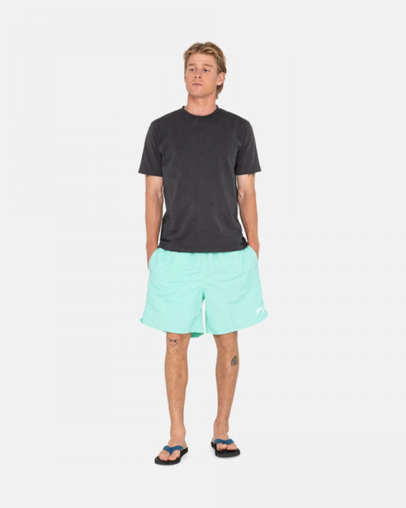 Stussy Stock Water Short Men Swimwear Light Turquoise | AUC-6820