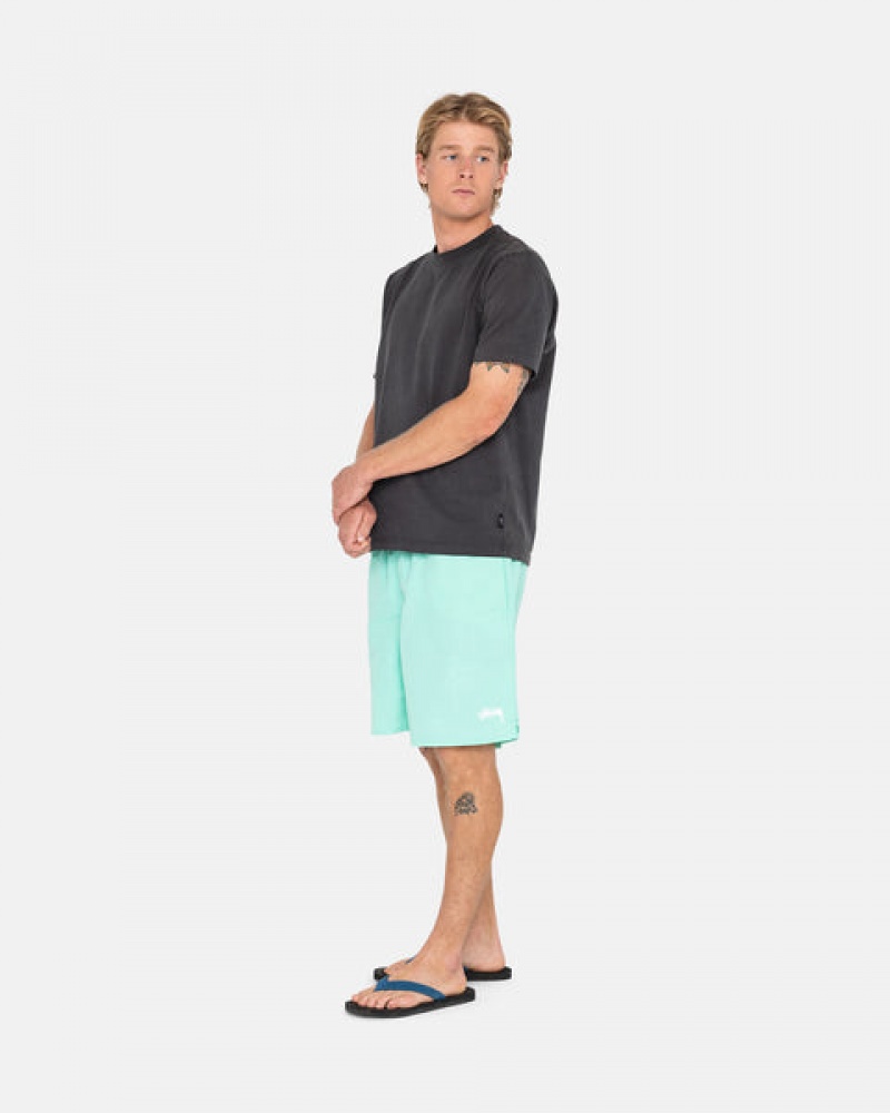 Stussy Stock Water Short Men Swimwear Light Turquoise | AUC-6820