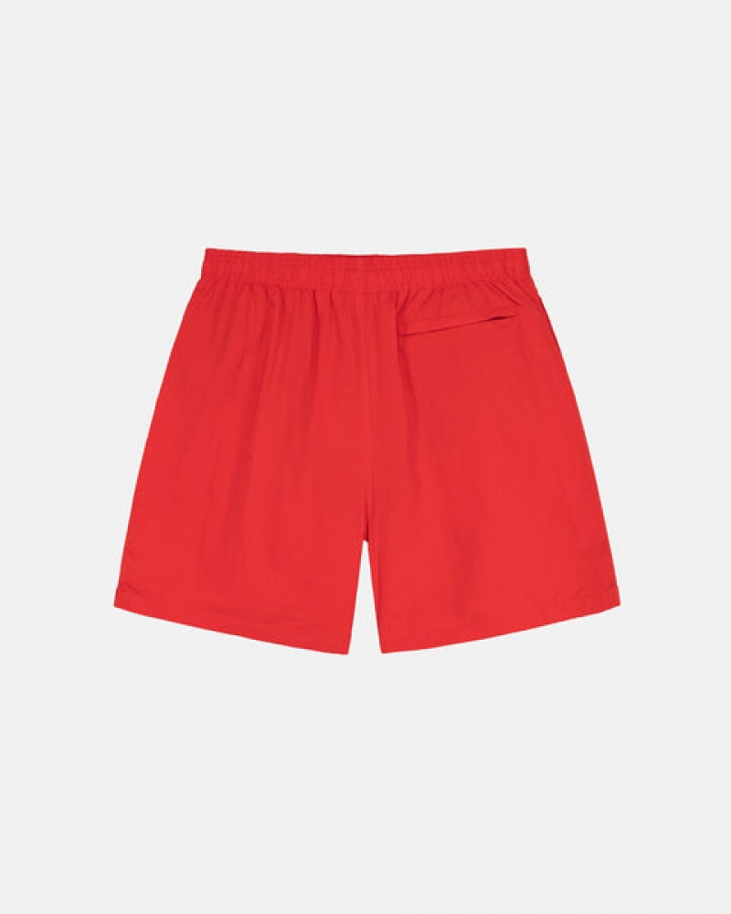 Stussy Stock Water Short Men Swimwear Red | EHR-1160