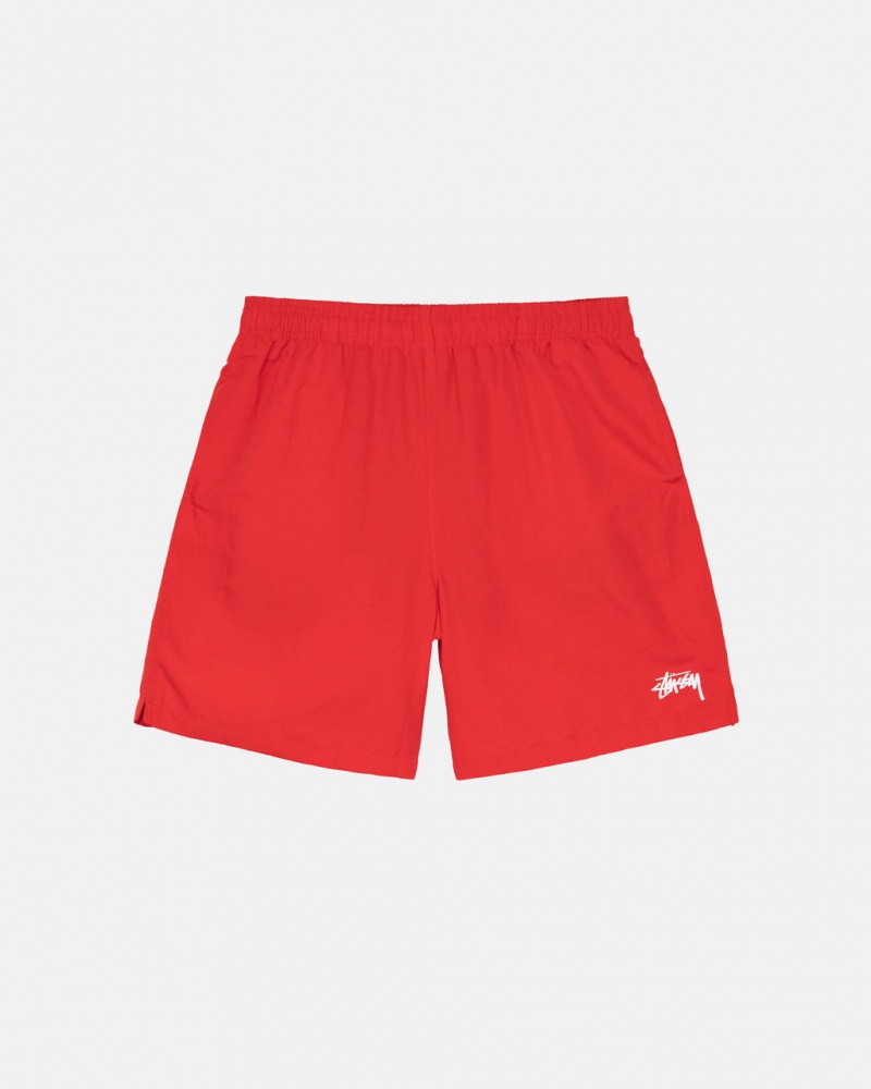 Stussy Stock Water Short Men Swimwear Red | EHR-1160