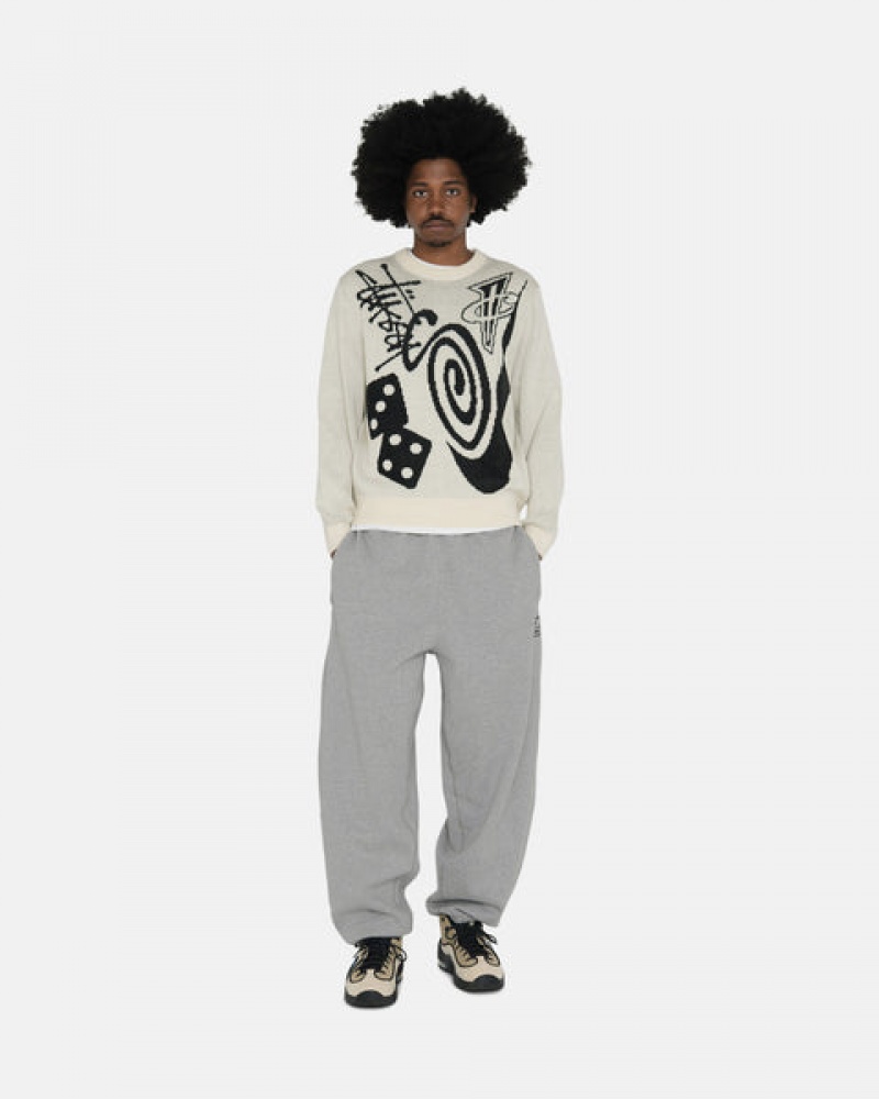 Stussy Fleece Pant Men Sweatpants Dark Grey | SVK-8853