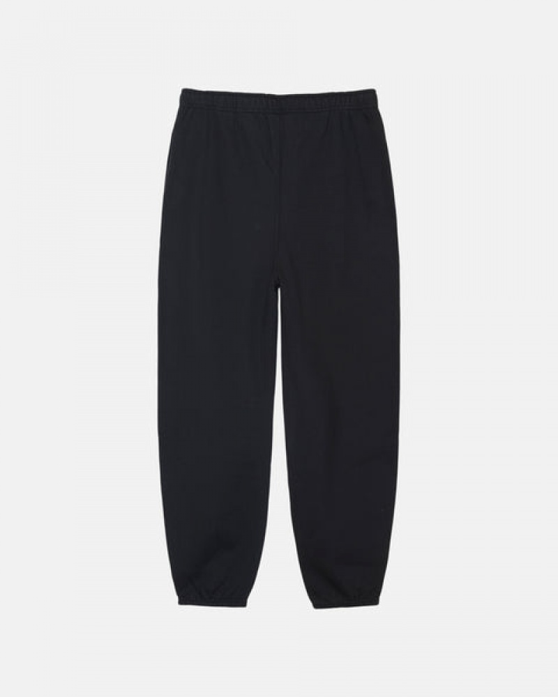 Stussy Stone Wash Fleece Pant Men Sweatpants Black | KSM-3772