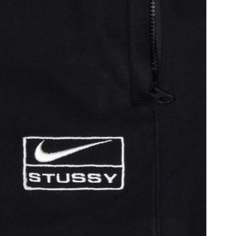 Stussy Stone Wash Fleece Pant Men Sweatpants Black | KSM-3772