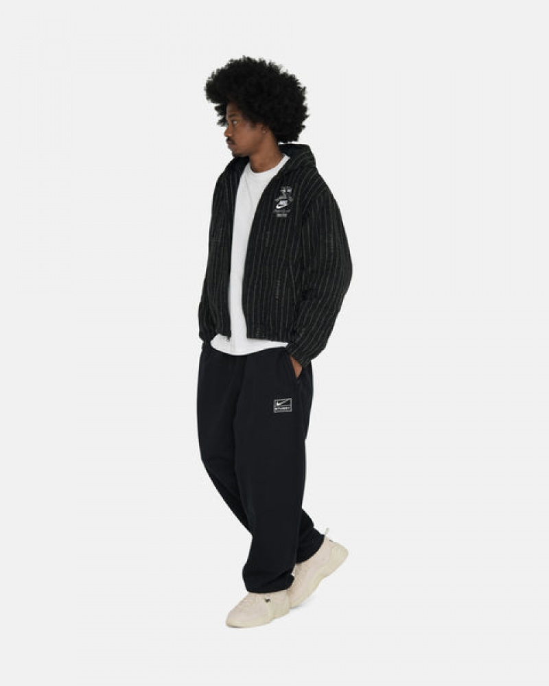 Stussy Stone Wash Fleece Pant Men Sweatpants Black | KSM-3772