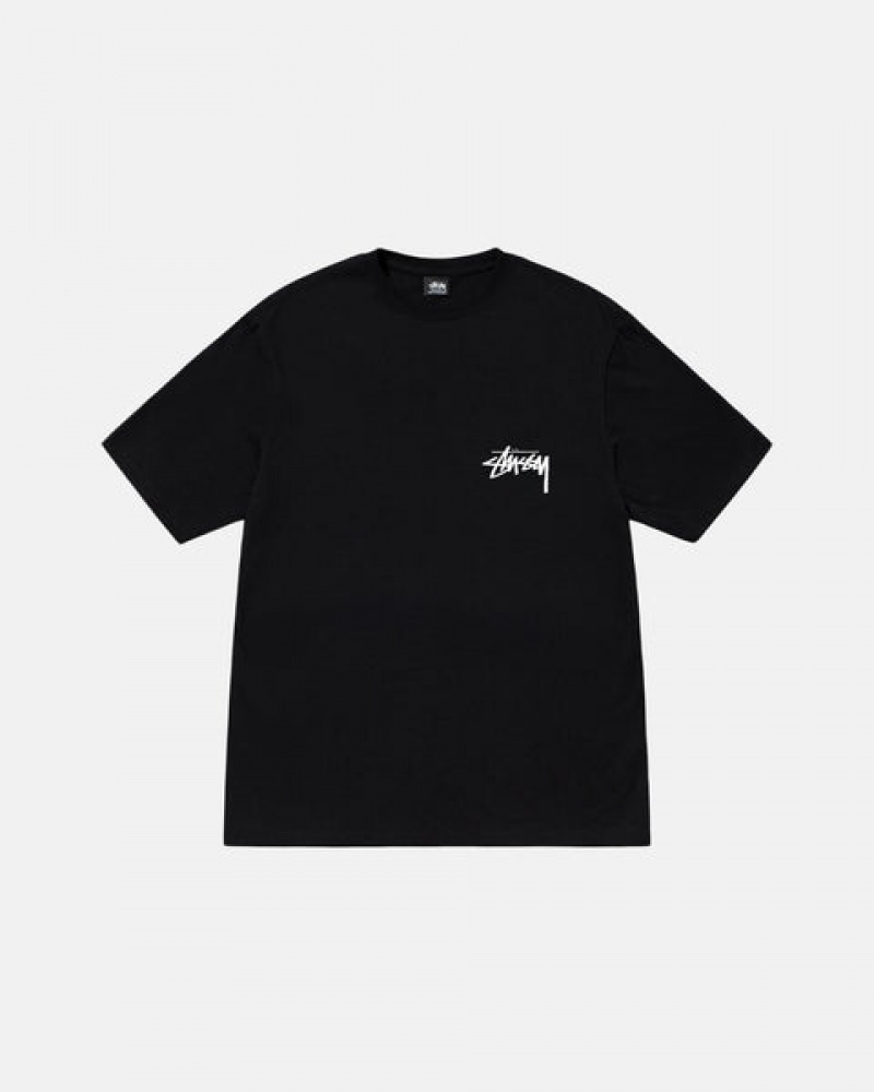 Stussy Suits Tee Men T Shirt Black | AQC-0980