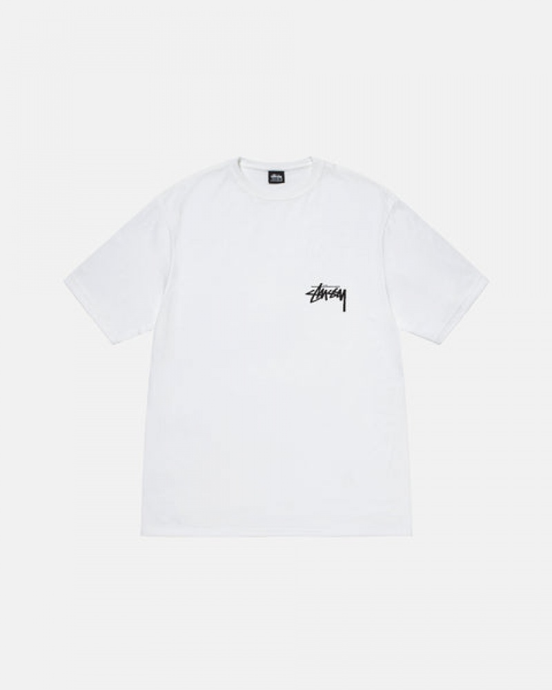 Stussy Suits Tee Men T Shirt White | QJZ-7860