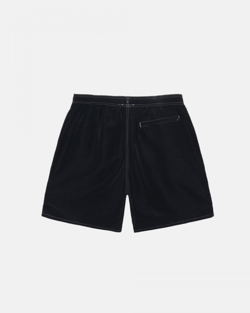 Stussy Surfman Patch Water Short Men Swimwear Black | PRJ-2066