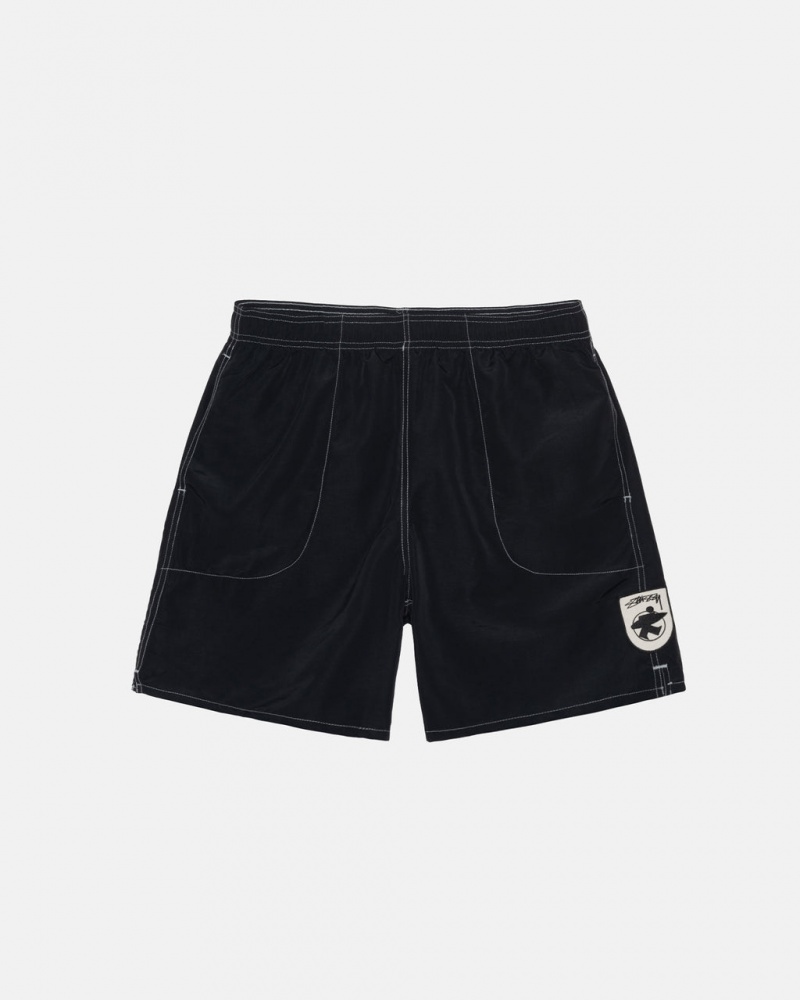 Stussy Surfman Patch Water Short Women Swimwear Black | JNL-8193