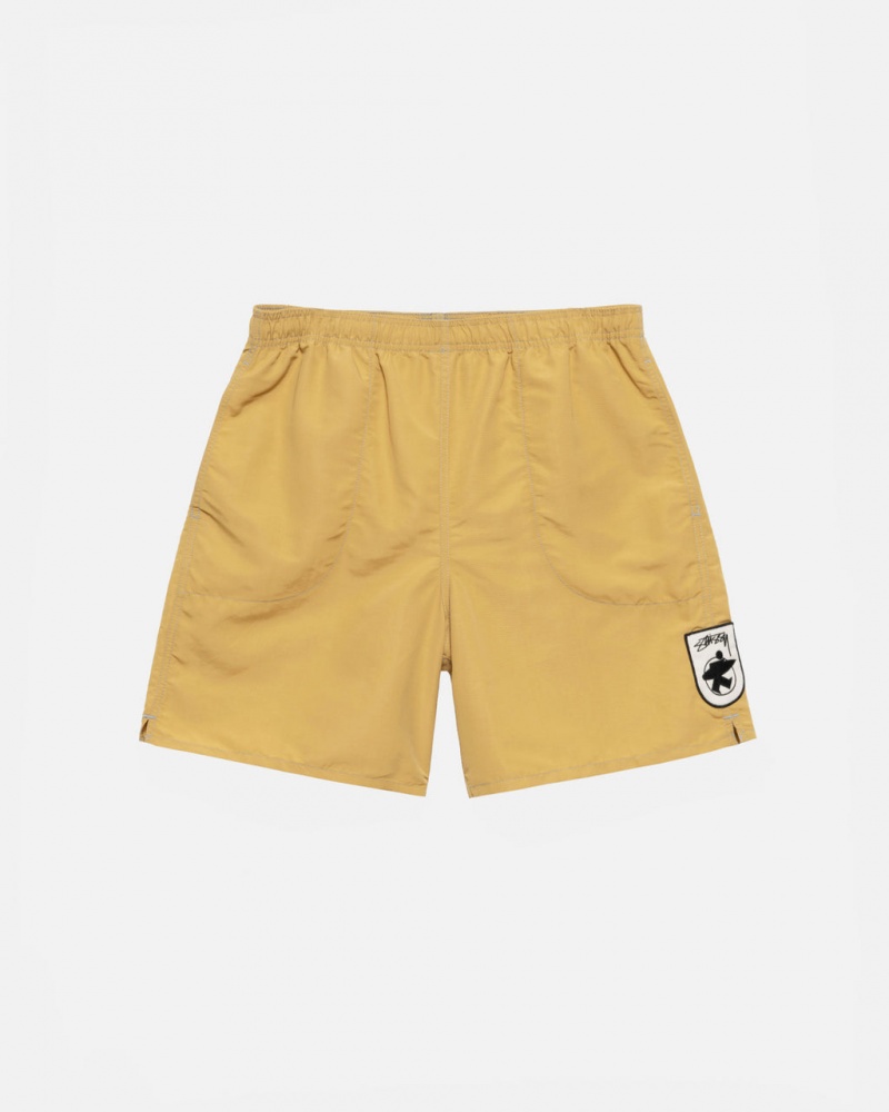 Stussy Surfman Patch Water Short Women Swimwear Yellow | EVL-1293