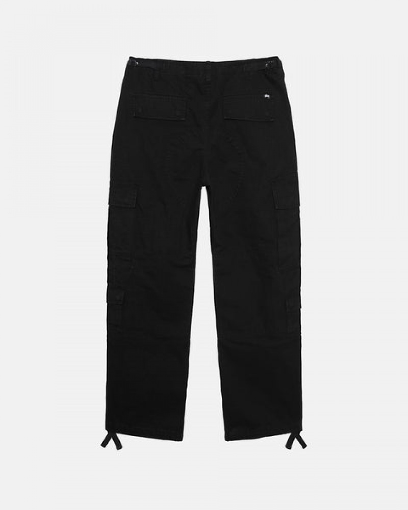 Stussy Surplus Cargo Ripstop Men Pants Black | GIS-8741