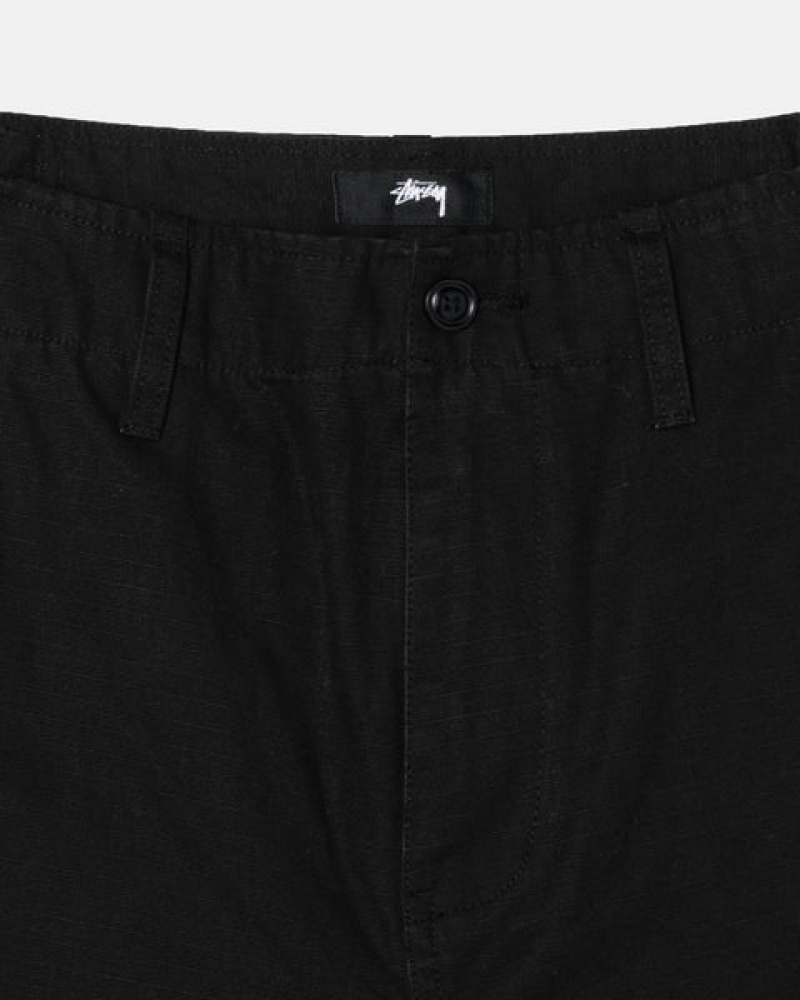 Stussy Surplus Cargo Ripstop Men Pants Black | GIS-8741