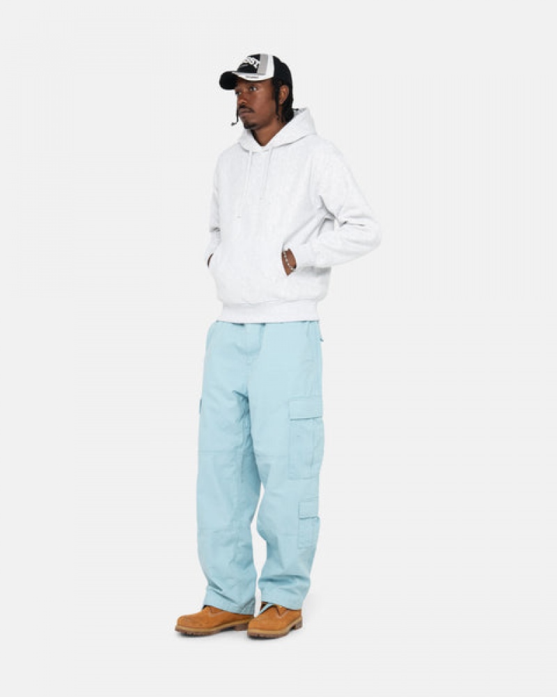 Stussy Surplus Cargo Ripstop Men Pants Light Blue | YSX-3991