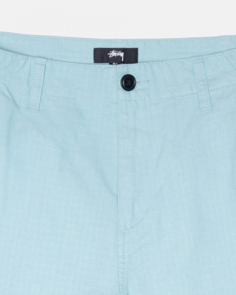 Stussy Surplus Cargo Ripstop Men Pants Light Blue | YSX-3991