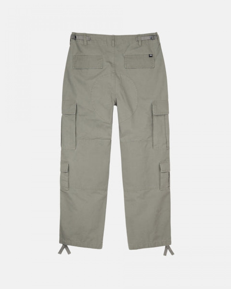 Stussy Surplus Cargo Ripstop Men Pants Olive | JEN-8030