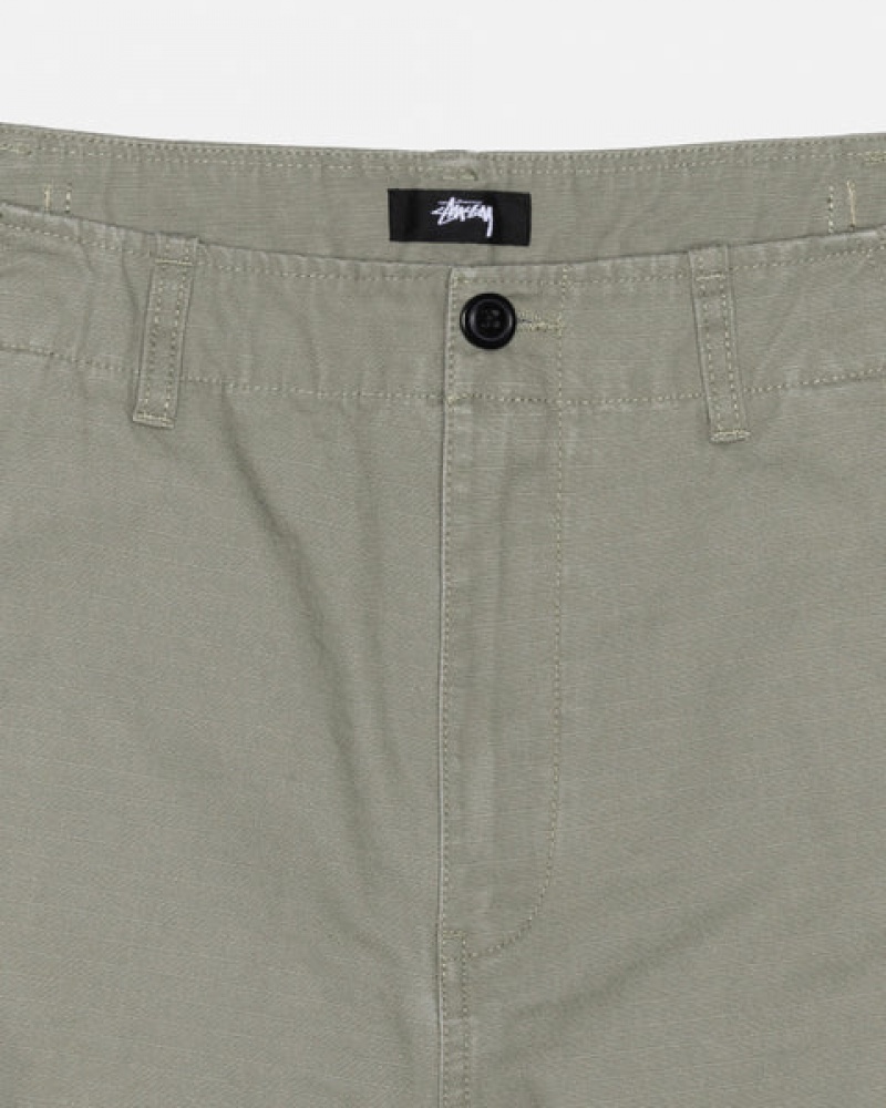 Stussy Surplus Cargo Ripstop Men Pants Olive | JEN-8030