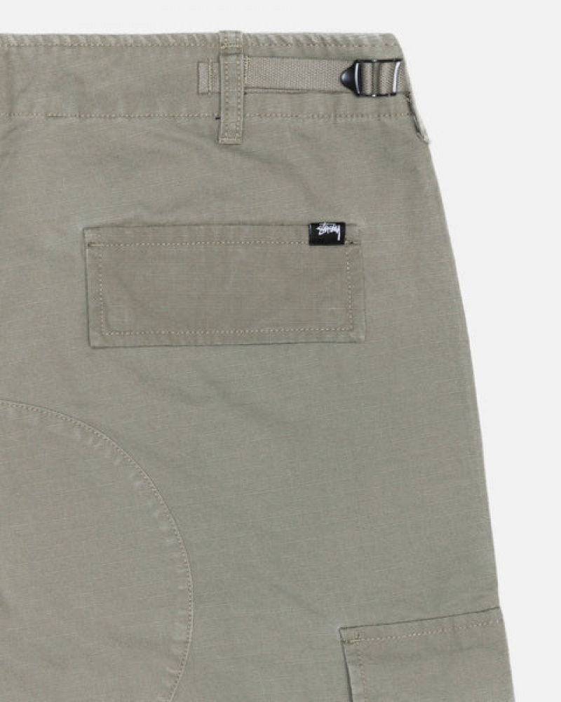 Stussy Surplus Cargo Ripstop Men Pants Olive | JEN-8030