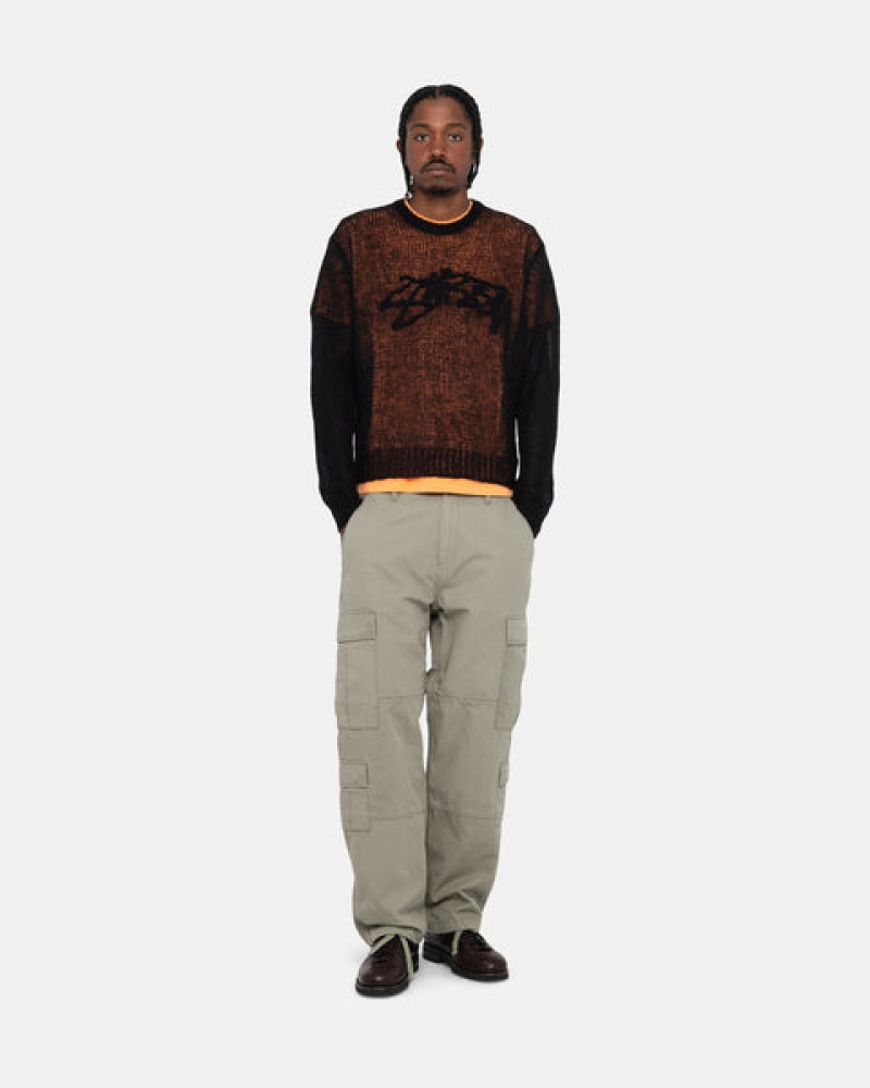 Stussy Surplus Cargo Ripstop Men Pants Olive | JEN-8030