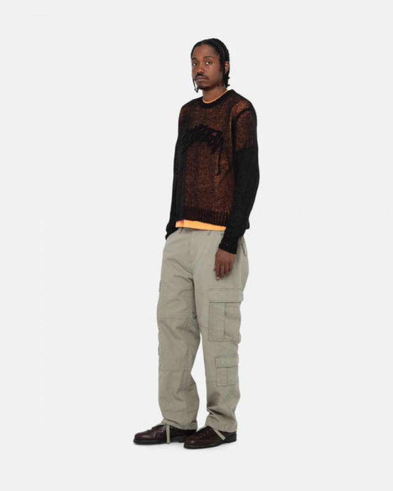 Stussy Surplus Cargo Ripstop Men Pants Olive | JEN-8030