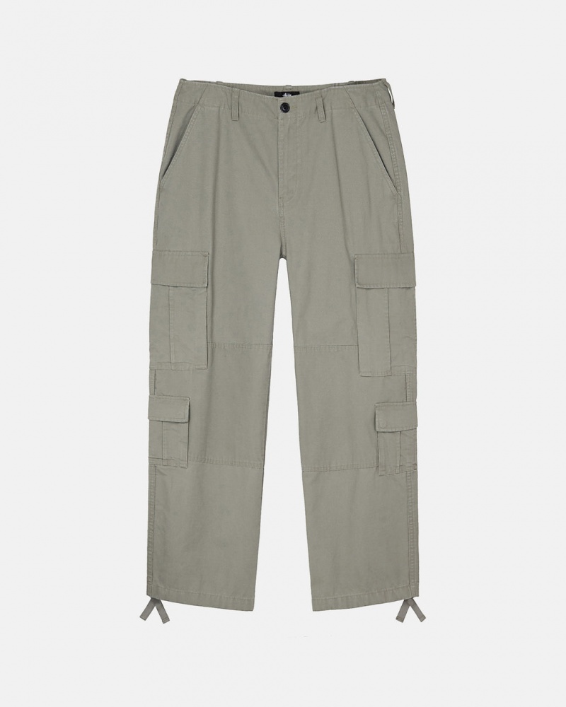 Stussy Surplus Cargo Ripstop Men Pants Olive | JEN-8030