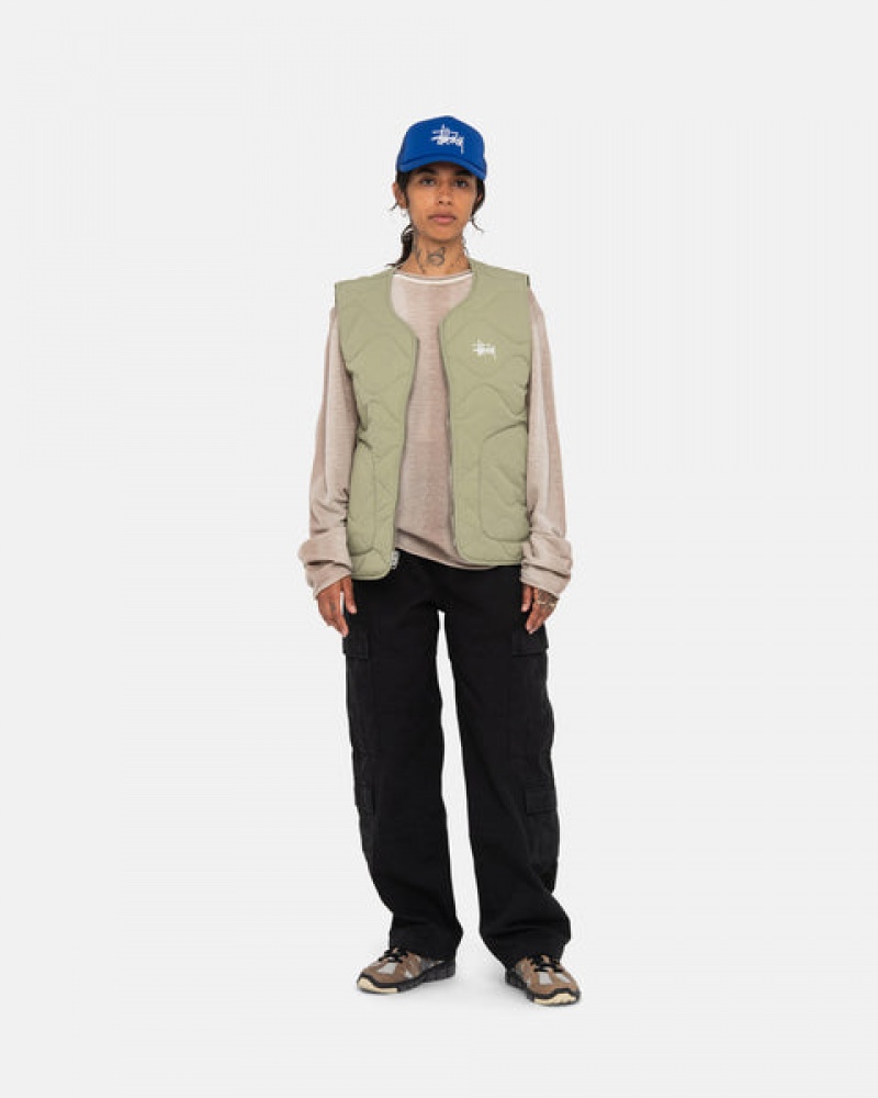 Stussy Surplus Cargo Ripstop Women Pants Black | LAL-1526