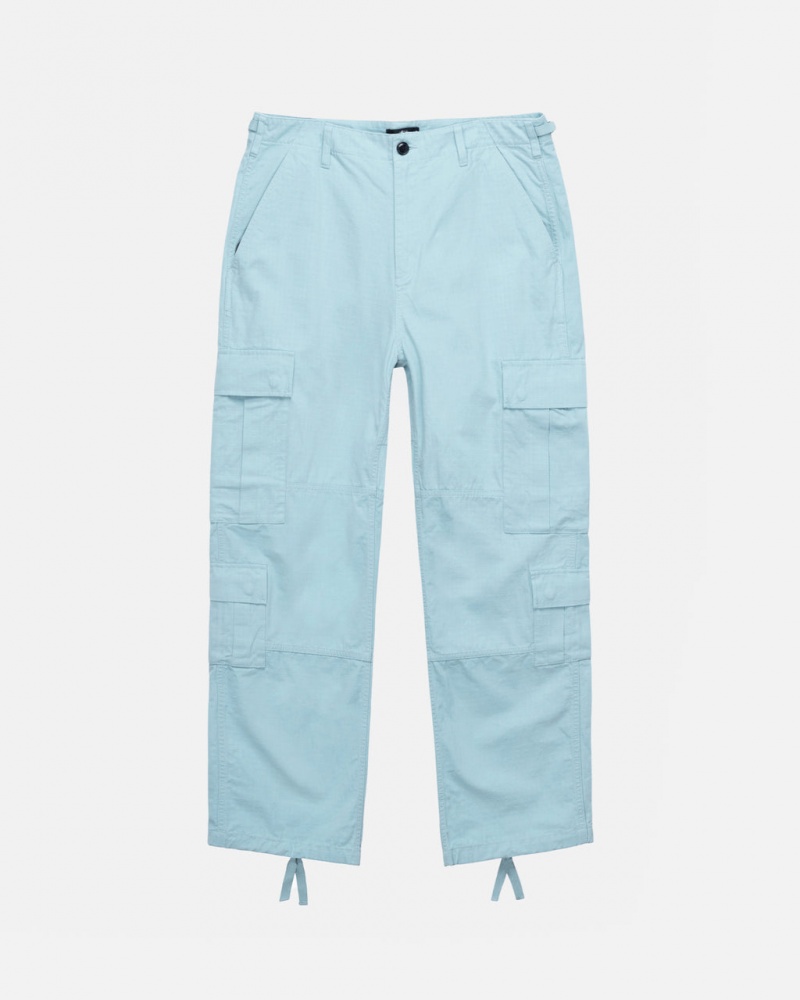 Stussy Surplus Cargo Ripstop Women Pants Light Blue | XFZ-0583