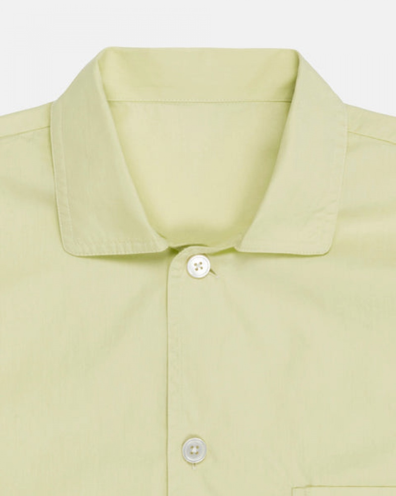 Stussy Tekla Poplin Pyjama Shirt Men Shirts Light Green | UGD-7271