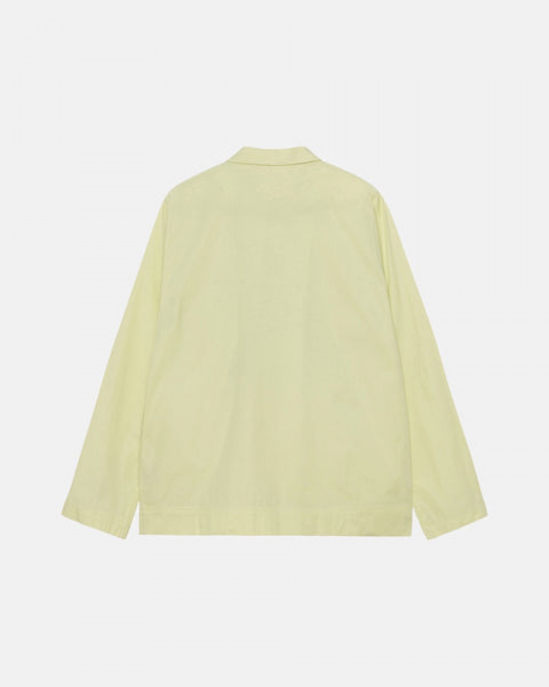 Stussy Tekla Poplin Pyjama Shirt Women Shirts Light Green | HYI-8069