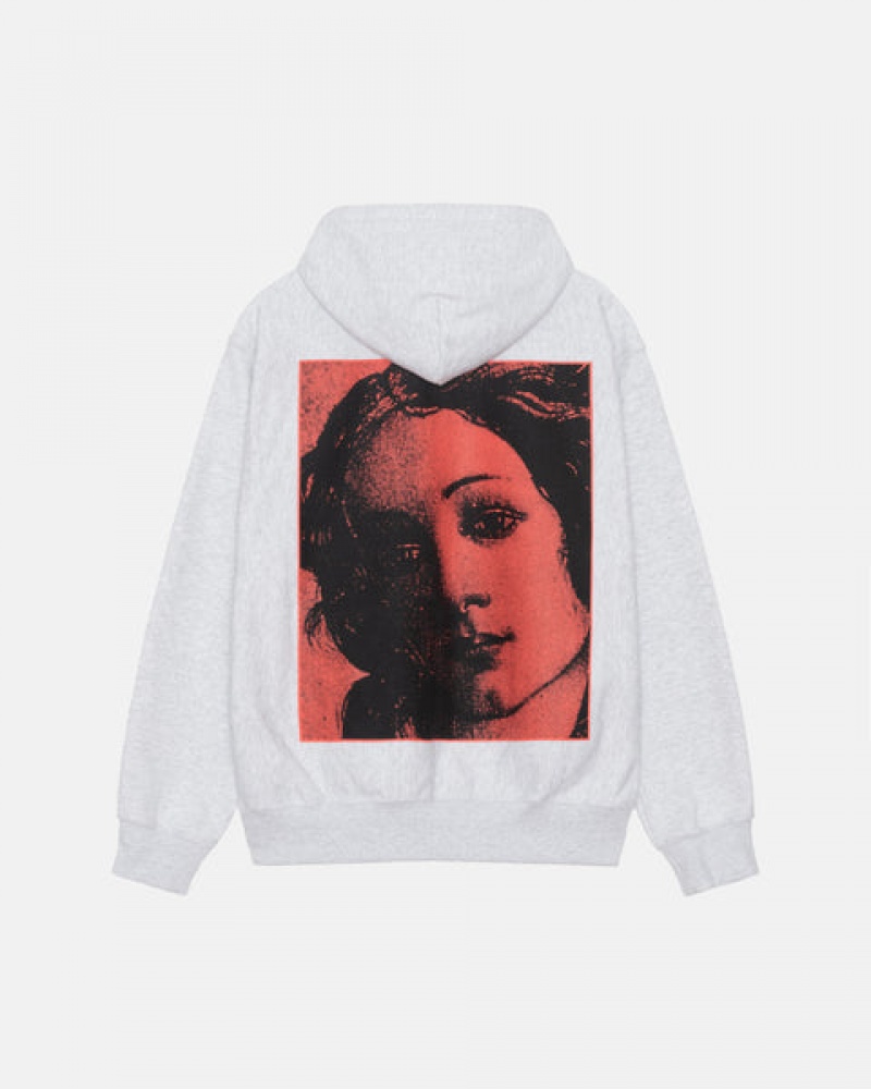 Stussy Venus Zip Hood Women Sweatshirts Grey | FJR-6764