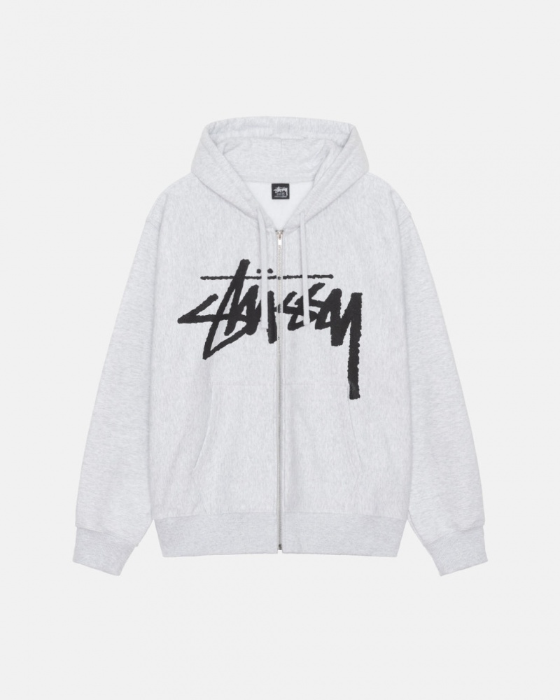 Stussy Venus Zip Hood Women Sweatshirts Grey | FJR-6764