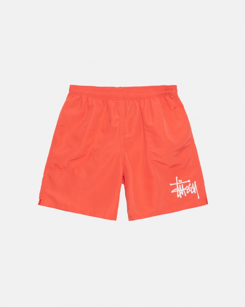 Stussy Water Short Big Basic Men Shorts Coral | DBI-8656