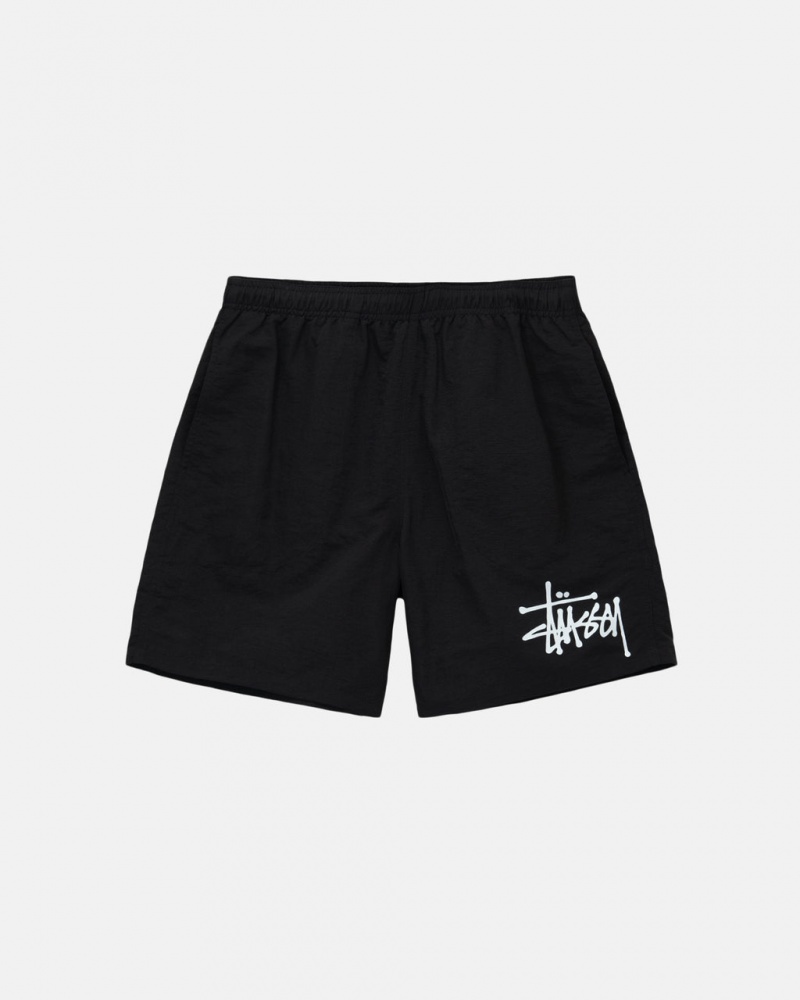 Stussy Water Short Big Basic Women Shorts Black | JXM-9626