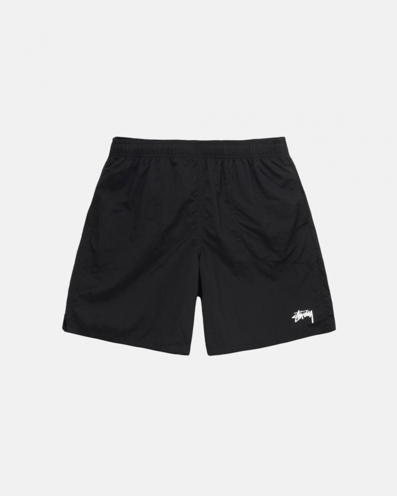 Stussy Water Short Stock Men Shorts Black | IOM-6172