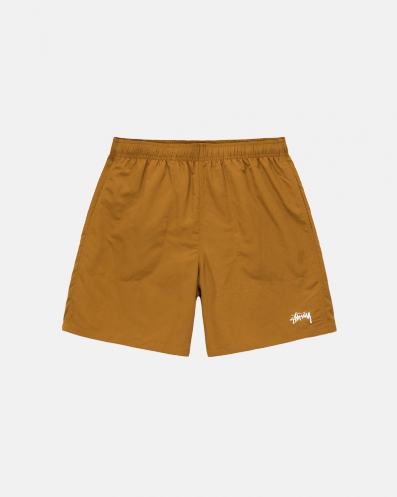 Stussy Water Short Stock Men Shorts Brown | MSA-0266