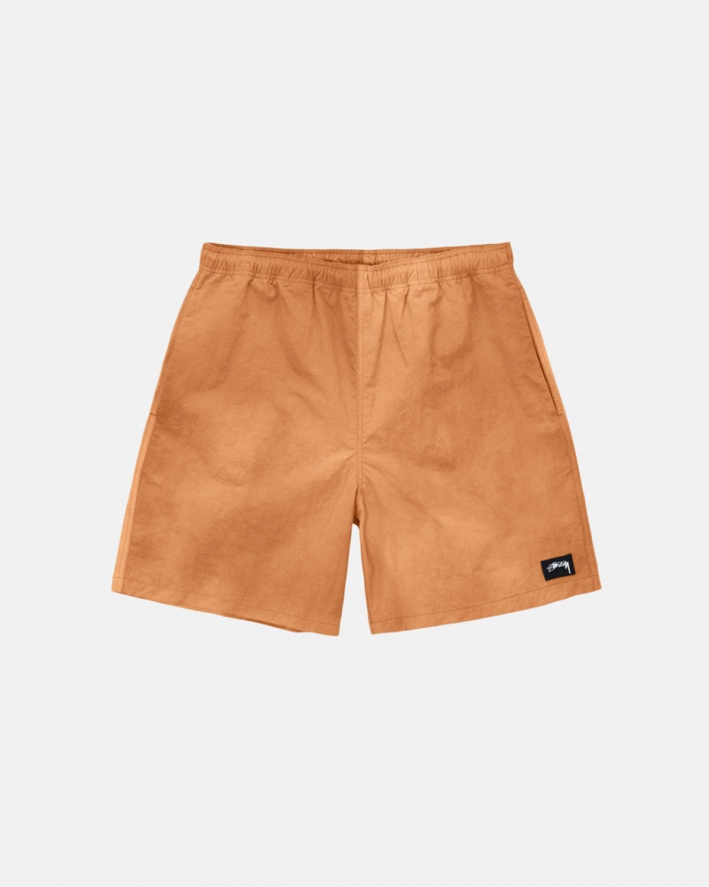 Stussy Wave Dye Nylon Short Women Shorts Orange | WDU-7500