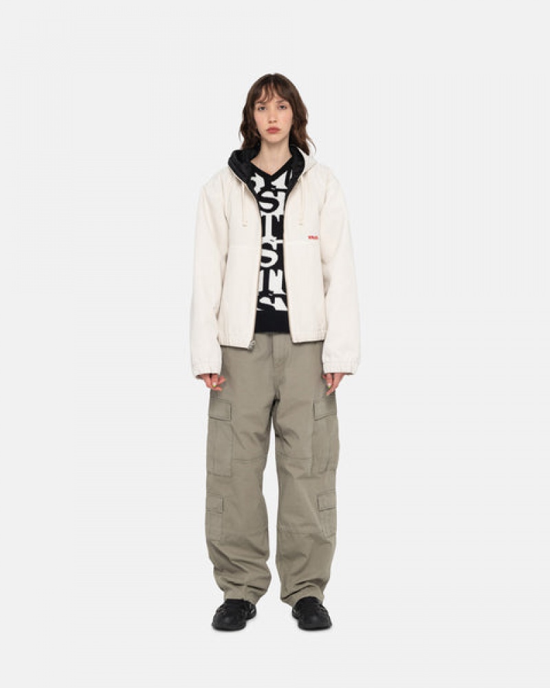 Stussy Work Jacket Insulated Canvas Women Jackets Beige | BOS-8434