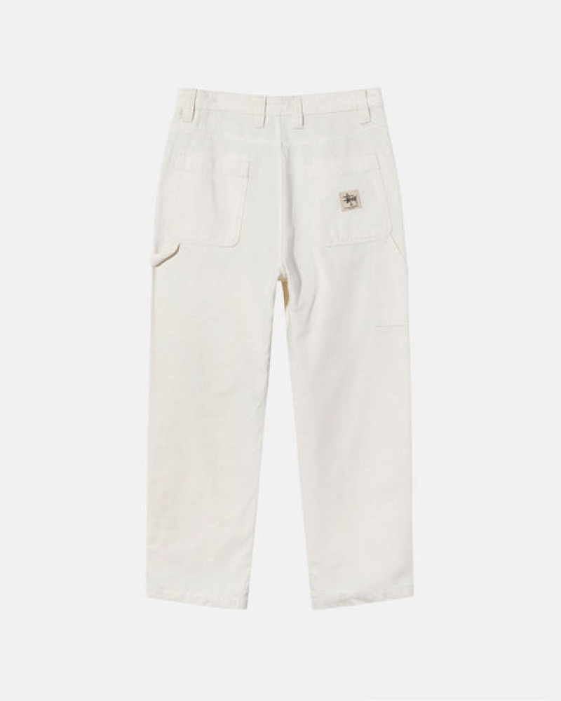 Stussy Work Pant Canvas Men Pants Beige | LOS-1074