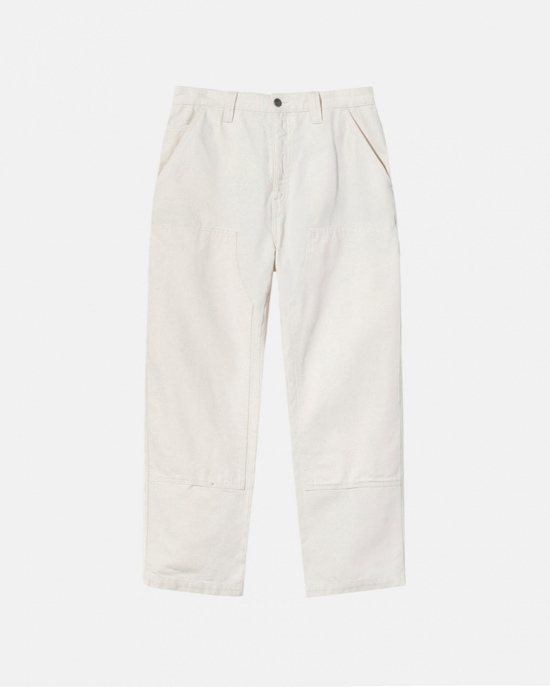 Stussy Work Pant Canvas Men Pants Beige | LOS-1074