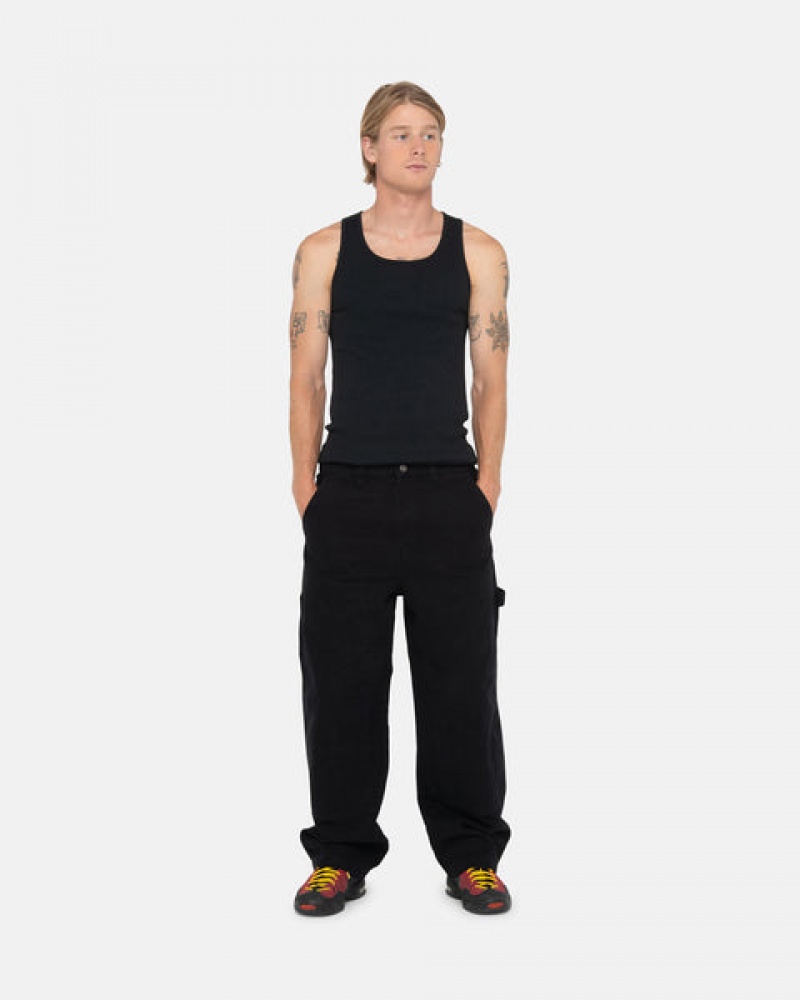 Stussy Work Pant Canvas Men Pants Black | OFG-1837