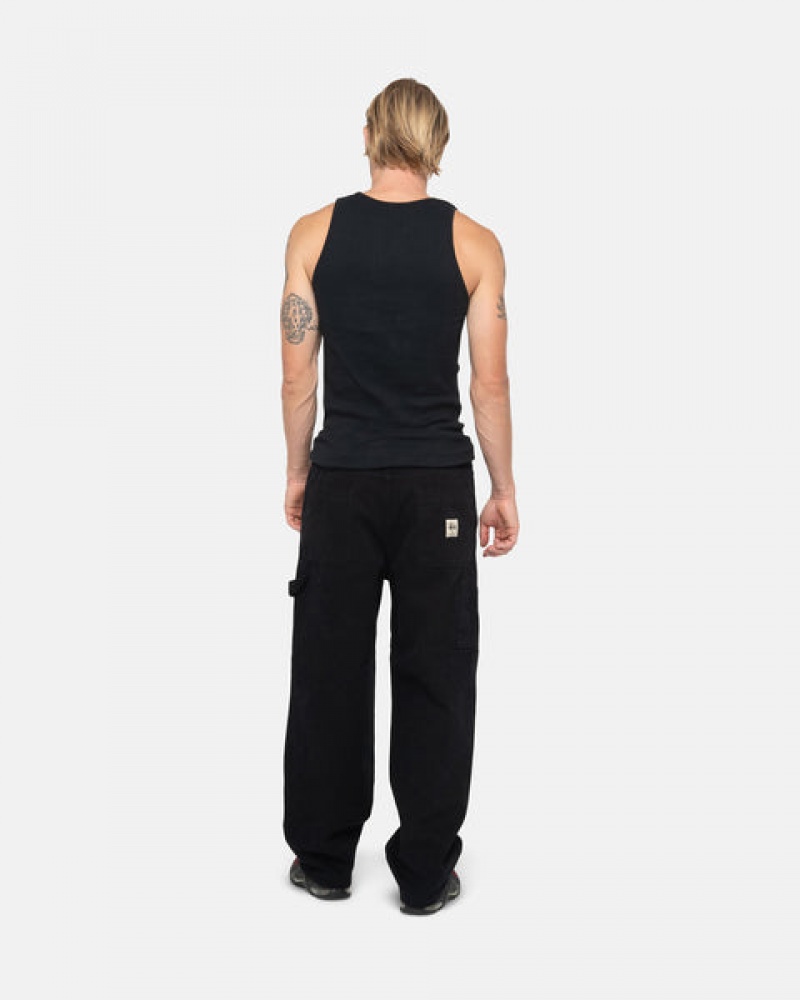 Stussy Work Pant Canvas Men Pants Black | OFG-1837