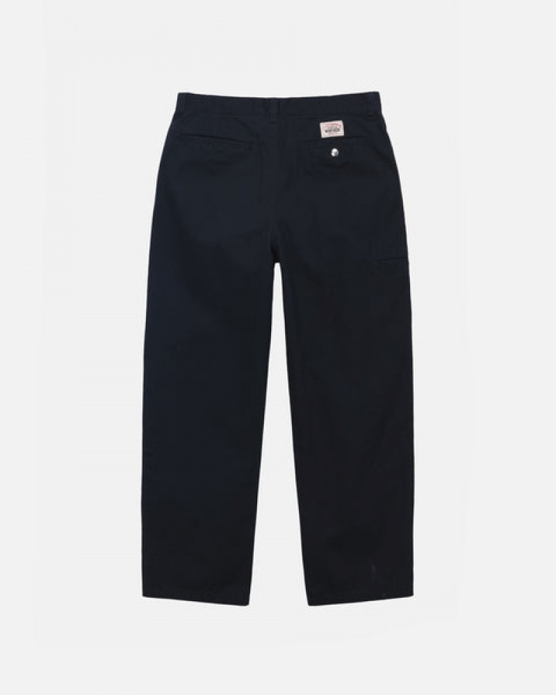 Stussy Workgear Trouser Twill Men Pants Black | SOD-3537