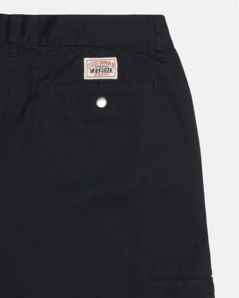 Stussy Workgear Trouser Twill Men Pants Black | SOD-3537