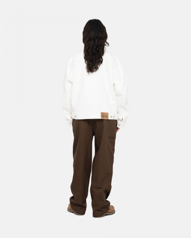 Stussy Workgear Trouser Twill Men Pants Brown | WBV-8246