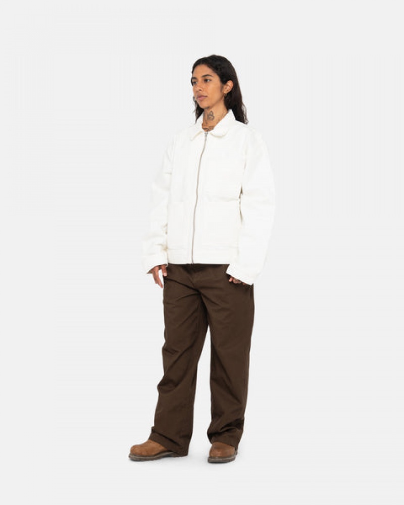 Stussy Workgear Trouser Twill Men Pants Brown | WBV-8246