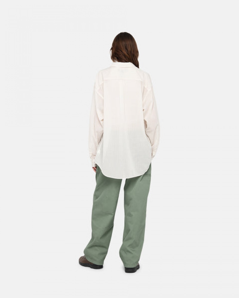 Stussy Workgear Trouser Twill Men Pants Green | BOM-3991