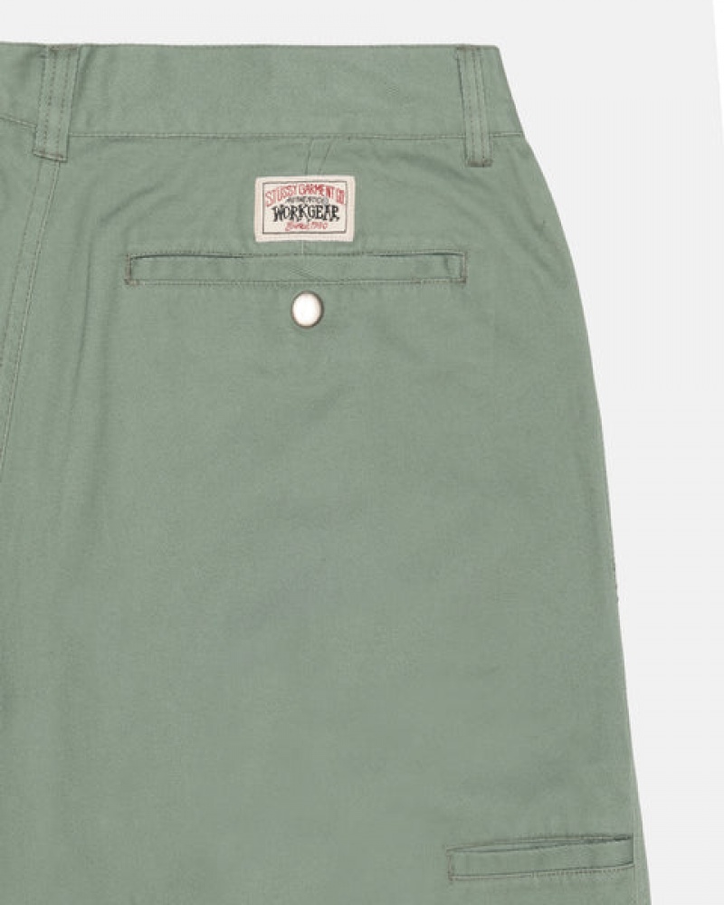 Stussy Workgear Trouser Twill Men Pants Green | BOM-3991