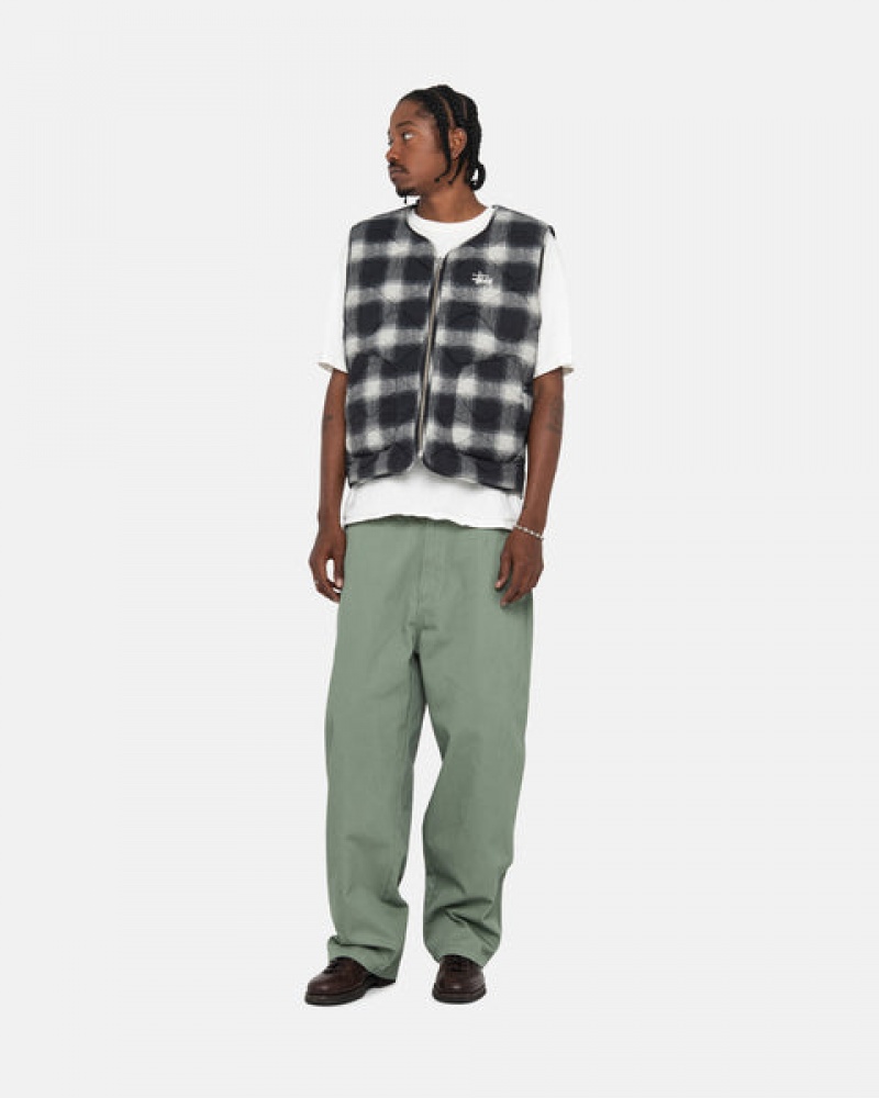 Stussy Workgear Trouser Twill Men Pants Green | BOM-3991