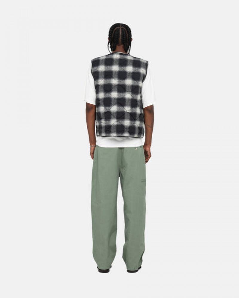 Stussy Workgear Trouser Twill Men Pants Green | BOM-3991