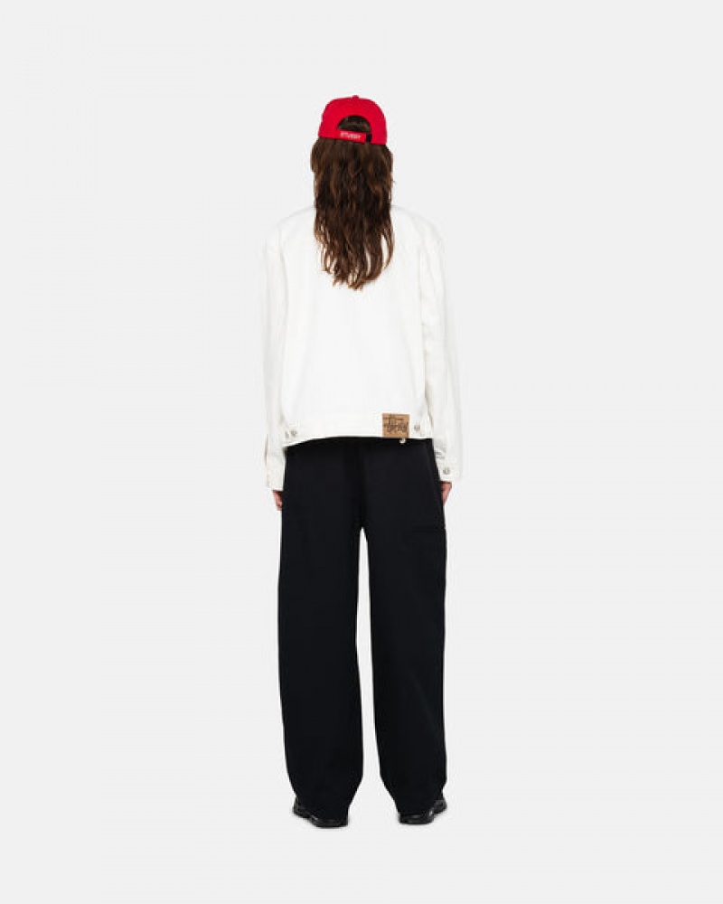 Stussy Workgear Trouser Twill Women Pants Black | VGG-9075